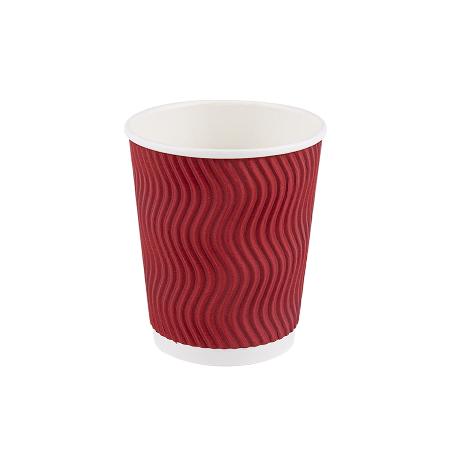 Cốc giấy dán tường gợn sóng 8oz 'S'
